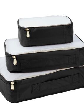 Black Packing Cubes Travel Organizer Set